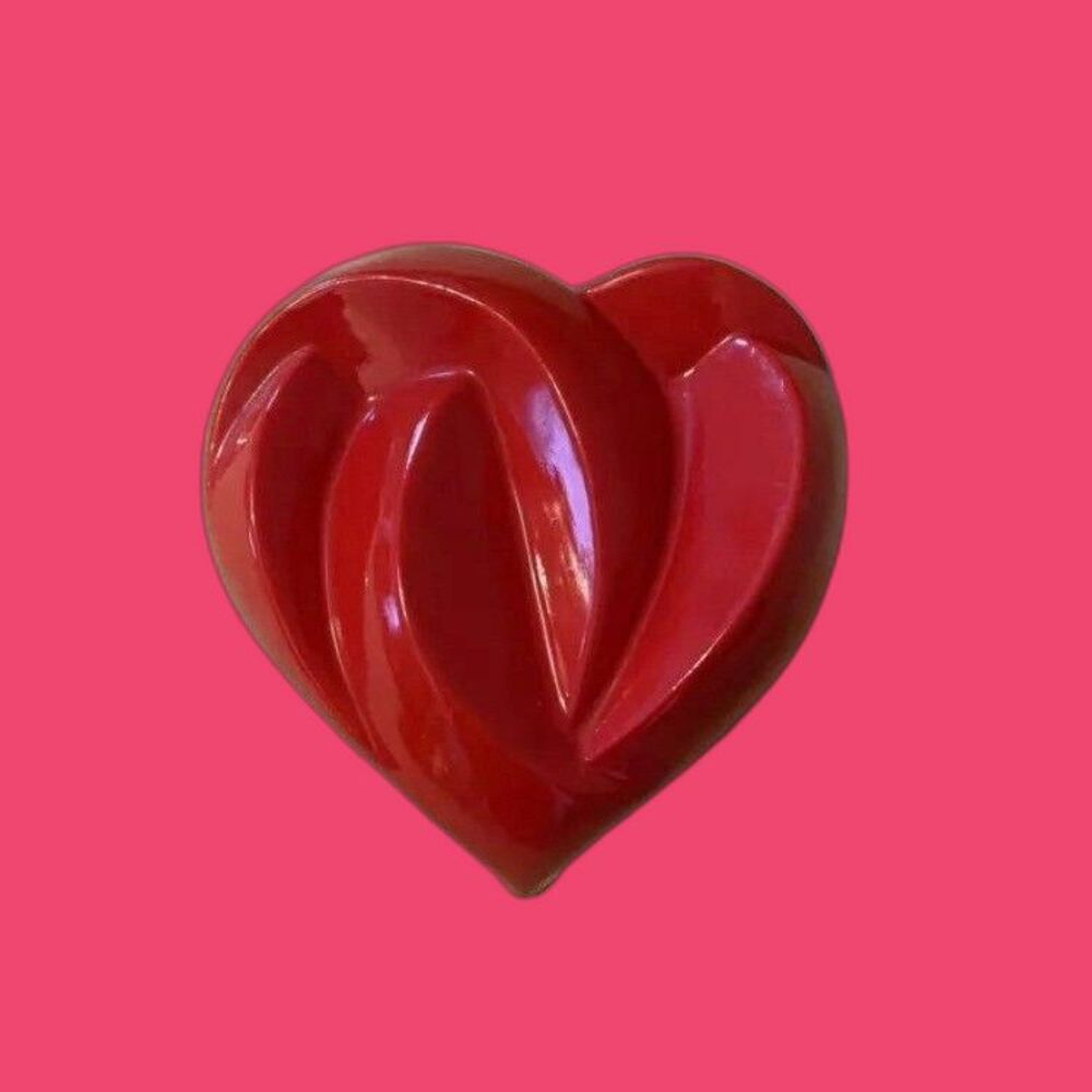 2 - Vintage Forget Me Not Heart Gift / Trinket Box Department 56 Valentines Day
